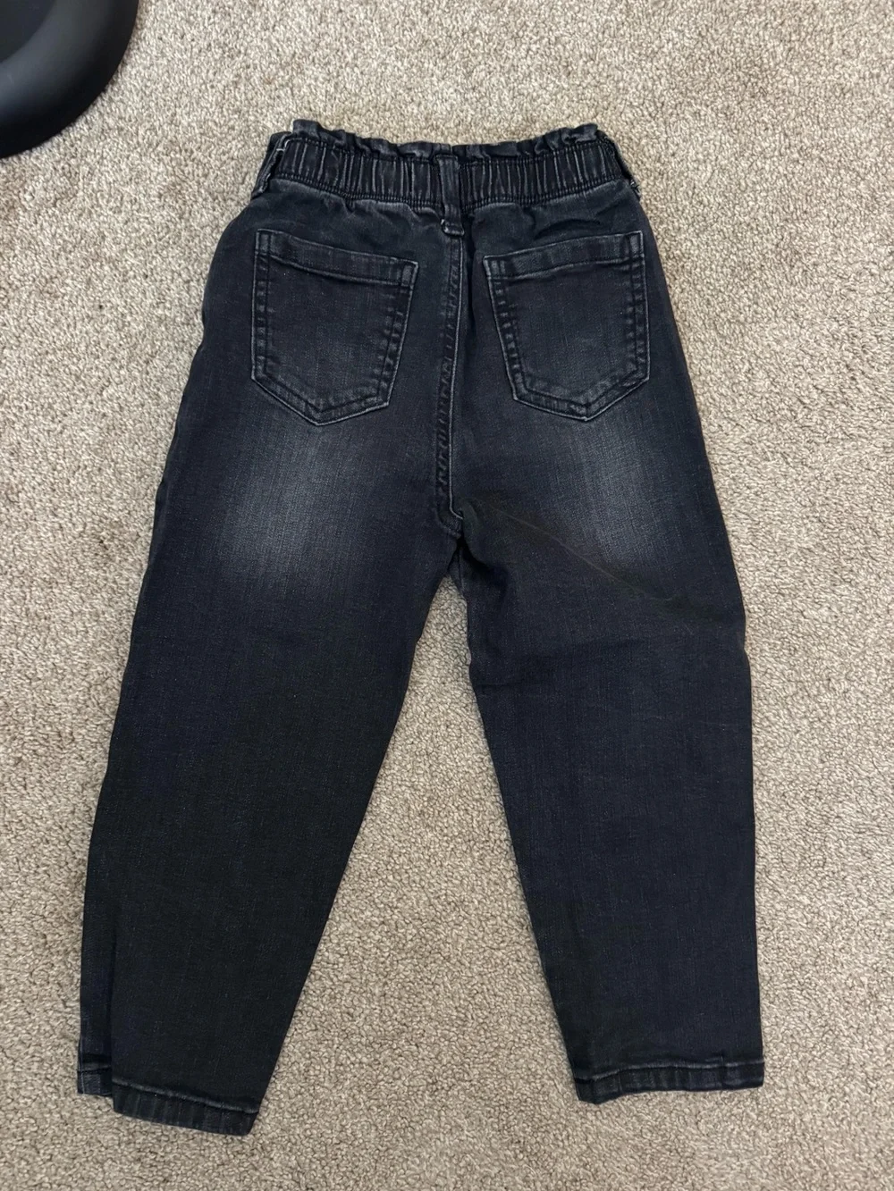 Tucker + Tate Girls Distressed Black Pull-On Denim Jeans